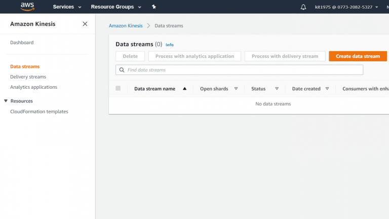 AWS Kinesis Create A Data Stream - CloudySave