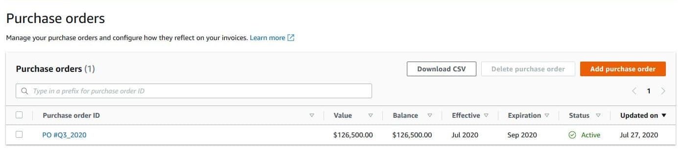 Best 2 Step Process for AWS Purchase Order